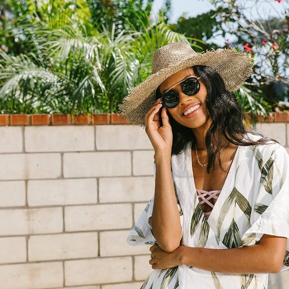 Women's Polarized Sunglasses No Correction Round Frame UV400 Light Durable - Picture 4 of 5